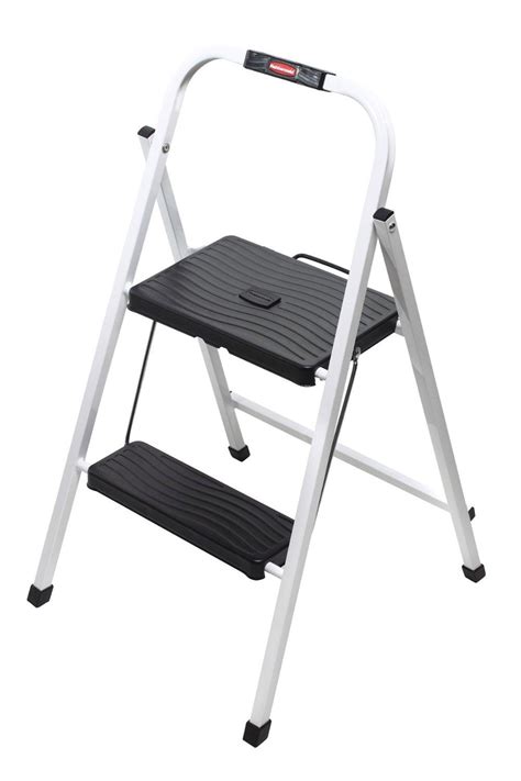 Rubbermaid Rm Hsp2 Folding 2 Step Lightweight Steel Step Stool With