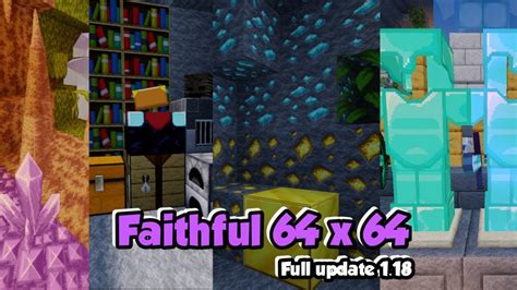 Faithful 64x64 Texture Pack Minecraft Bedrock Mcpe 118 Youtube