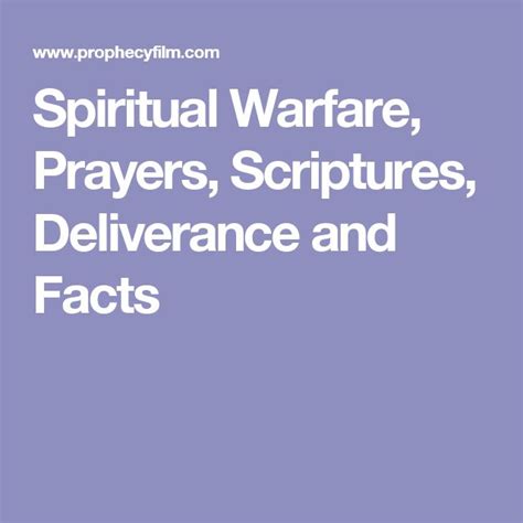 Spiritual Warfare Prayers Scriptures Deliverance And Facts