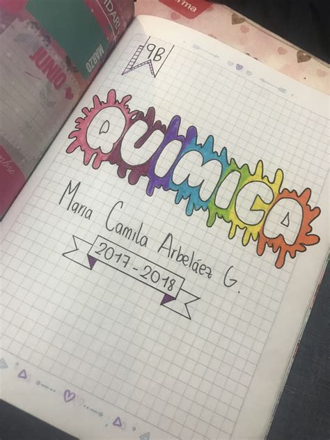 Cuaderno De Quimica Marcado Cuadernos En 2018 Pinterest