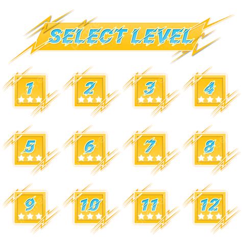 Game Level Select Hd Transparent Yellow Lighting Select Level Game