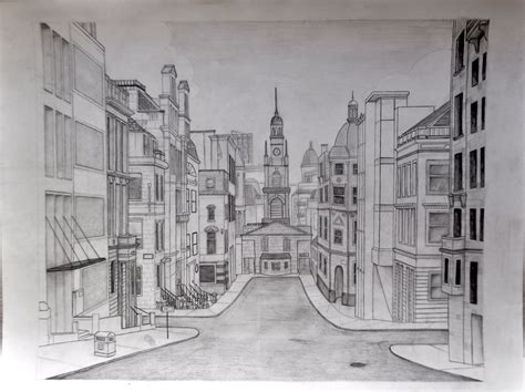 Perspective Drawing City Street