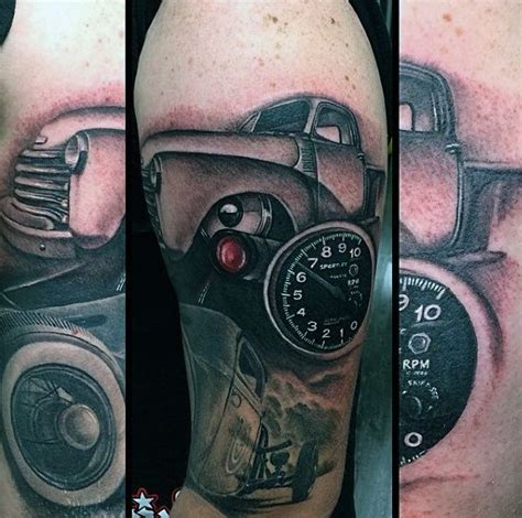 70 Car Tattoos For Men Cool Automotive Design Ideas Truck Tattoo