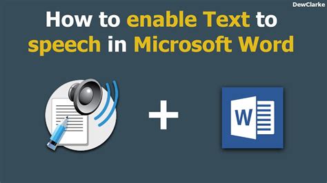 Speech to text app pricing: How to enable Text to Speech in Microsoft Word - YouTube