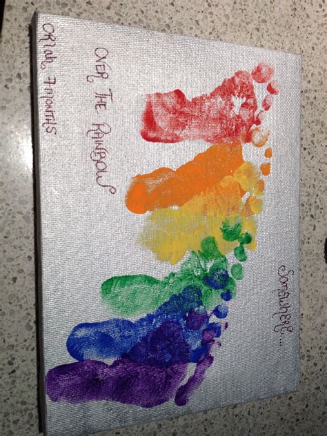 Rainbow Footprint Craft For Kids