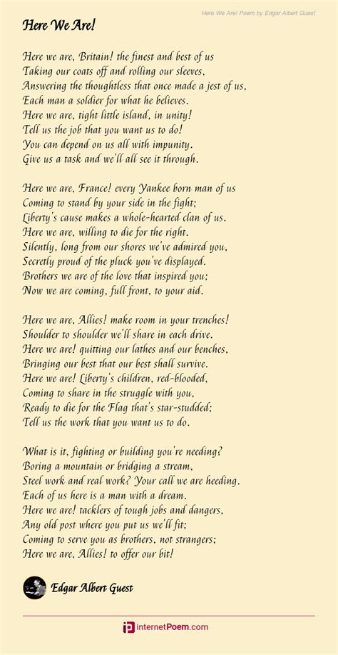 Here We Are Poem By Edgar Albert Guest