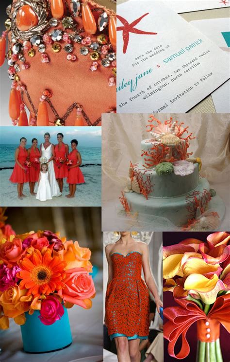 Weddingzilla Wedding Inspiration Board Coral And
