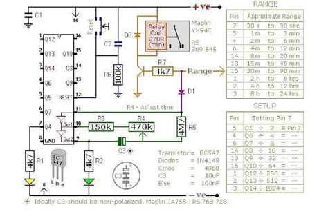 Skema Rangkaian Timer Menggunakan Ic 4060b Skema Elektronika Dan Efek