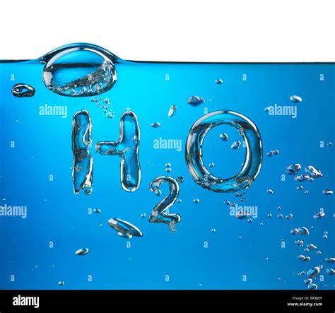 Formula Of Water H2o Made By Oxygen Bubbles Conceptual Image Stock