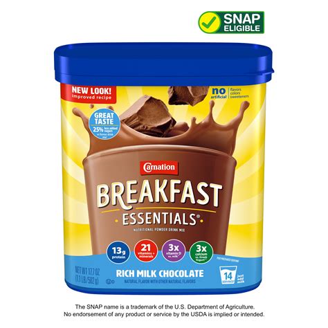 Carnation Breakfast Essentials Nutritional Powder Drink Mix Rich Milk