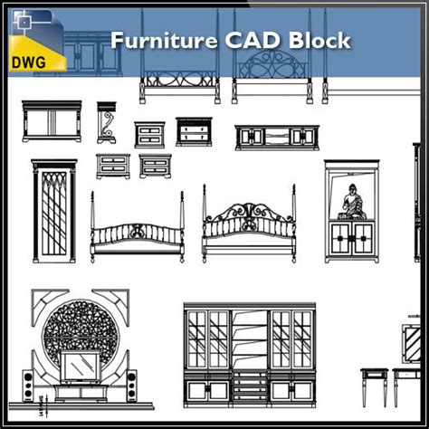 【interior Design Cad Drawings】furniture Cad Blocks Cad Drawings