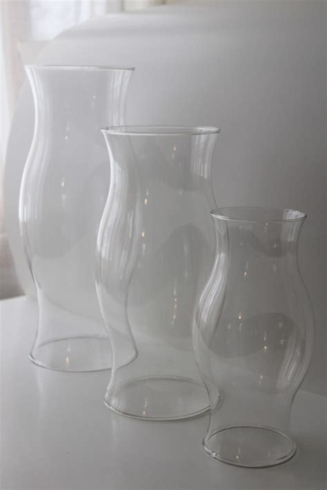 Hand Blown Glass Hurricanes Chimney Candle Shades Large Medium Small