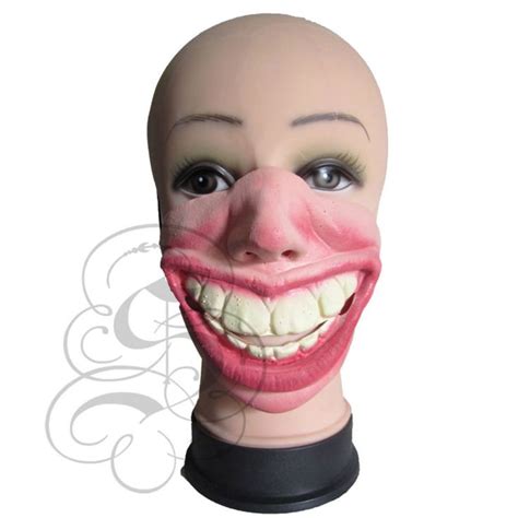 Half Face Comedy Funny People Face Masquerade Stag Fancy Dress Latex