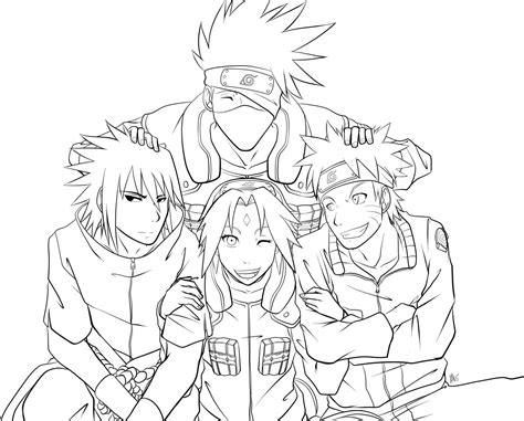 Team Naruto Shippuden Coloring Pages Sketch Coloring Page The