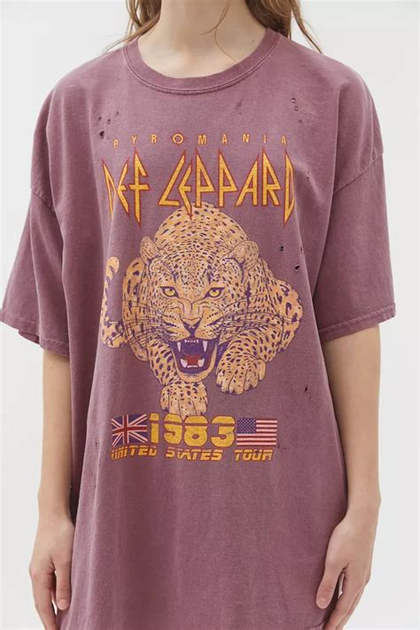 Def Leppard 1983 Tour T Shirt Dress Urban Outfitters Def Leppard