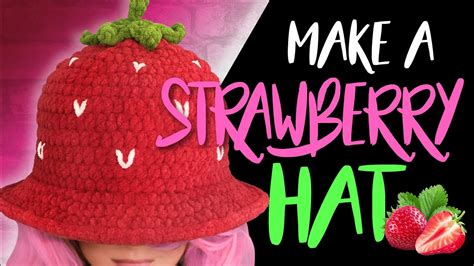 Strawberry Bucket Hat Easy Crochet Tutorial Youtube