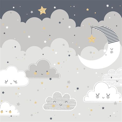 Want to know more about our custom wallpaper designs for your kid's bedrooms in dubai? Floating Clouds Mural in 2020 | Kids bedroom paint, Kids ...