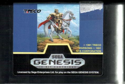 Warsong 1991 Genesis Box Cover Art Mobygames