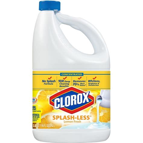 Clorox Liquid Bleach Lemon Splash Less 116 Oz Reviews 2020