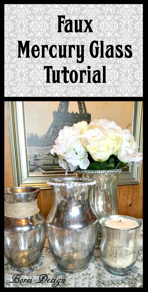 Diy Tutorial How To Turn Plain Glass Containers Into Faux Mercury Glass Mercury Glass Diy