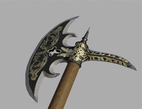 Medieval Double Bladed Gold Viking Axe Weapon Ubicaciondepersonas