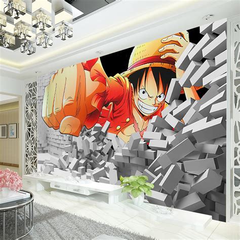 Japanese Anime Wallpaper King Of Pirates Luffy Wall Mural Custom Murals