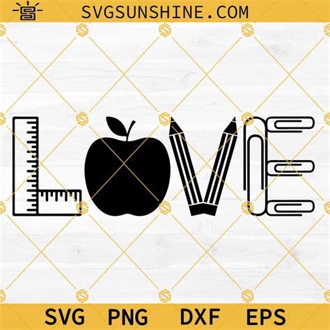 Teacher Appreciation Svg Teacher Apple Svg Teacher Svg Pencil Svg