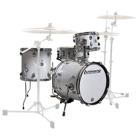 Ludwig Drums Breakbeat By Questlove 4 Piece Drum Kit White Sparkle