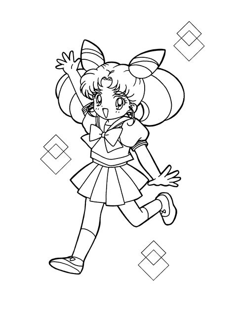 Coloriage De Sailor Chibi Moon à Imprimer Sur Coloriage De Com