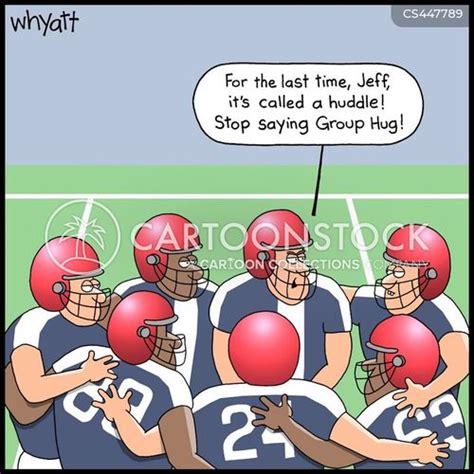 Football Huddle Cartoon