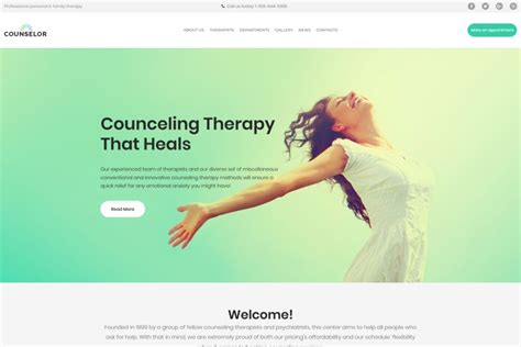 Counseling Website Design For Mental Health Services Motocms