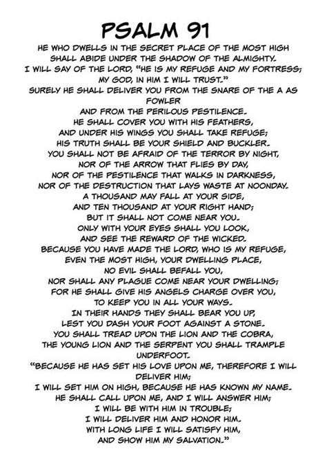 Printable Psalm Prayer
