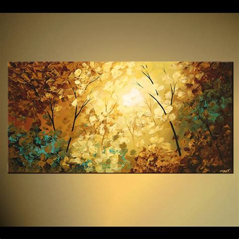 Textured Modern Blooming Tree Painting Forest Original Abstract