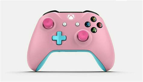 Geek Girl Controller For Xbox One My Style Baby Pink Body Baby Blue Original Abxy