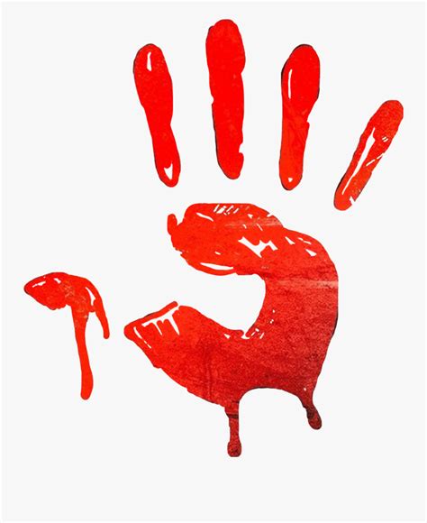 Bloody Hands Handprint Halloweentime Halloween Transparent
