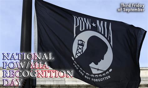 National POW MIA Recognition Day Celebrated Observed On September Greetings Cards