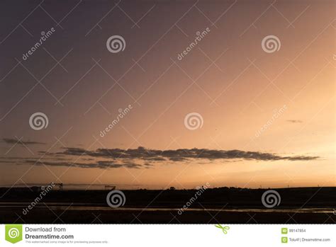 Most Beautiful Colorful Sunset Or Sunrise Sky With