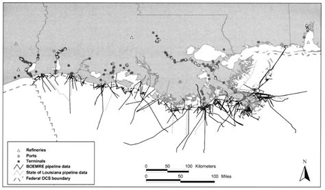 Pipelines From Federal Ocs Transitioning Into Louisiana State Waters