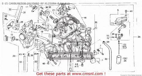 Honda Xl R F E Carburetor Xl Re Rf Xl Rh B Dk F U