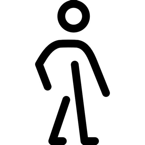 Stick Man Walking Icono Gratis