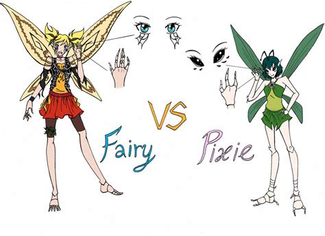 Fairy Vs Pixie By Inazumav On Deviantart