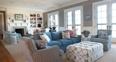 Blue Grey Living Room Lentine Marine