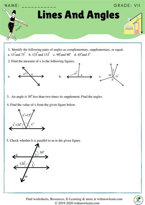 Identifying Lines And Angles Worksheet Ameise Live