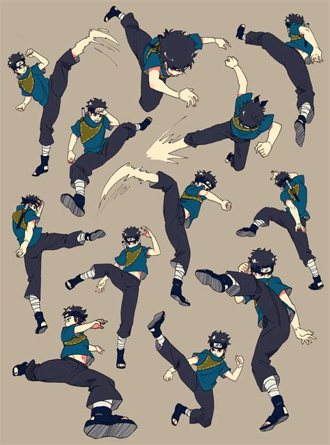 Pose Reference Shisui Kick Anime Poses Reference Art Reference