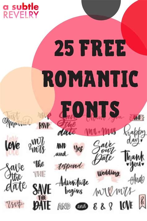 25 Free Romantic Fonts For Different Occasions • A Subtle Revelry