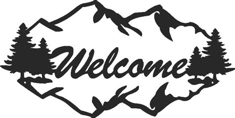 Welcome Sign Dxf Cnc Dxf For Plasma Laser Waterjet