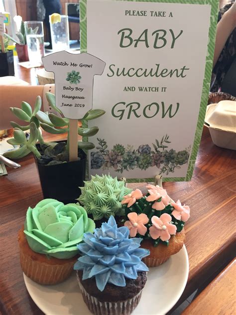 Succulent Baby Shower Favors Miyamu The First