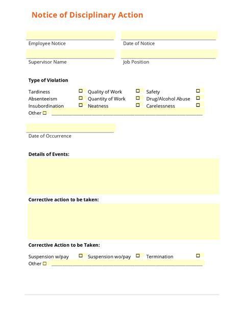 40 Employee Write Up Form Templates Word Excel Pdf