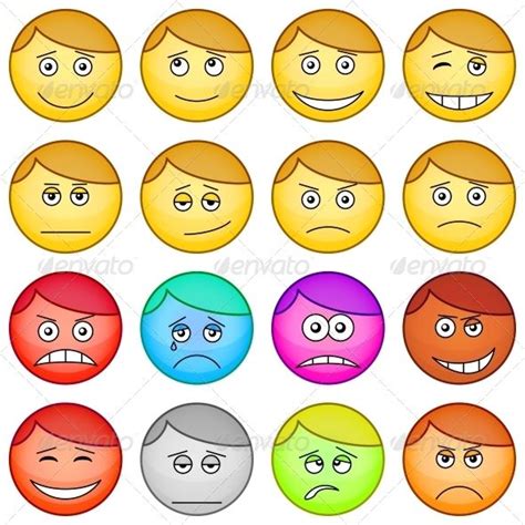 Smilies Round Set Business Vector Illustration Vector Shapes Funny