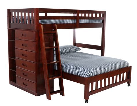 Twinfull Loft Bunkbed Merlot 2805 Tfm By Donco Trading Company At